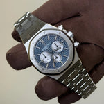 2017 Audemars Piguet Royal Oak Chronograph Blue Dial / 26331ST / Steel / Mint Condition / Box & Papers Just Watch It