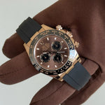 2022 Daytona Cosmograph Chocolate Dial / 116515LN / Rose Gold on Oysterflex / Like New / Box & Papers Just Watch It