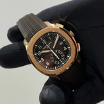 2025 PP5968R-001 Aquanaut Chronograph Brown Dial 42mm / Rose Gold on Rubber Strap / Brand New & Unworn Just Watch It