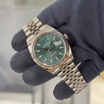 2024 Rolex Datejust 41 Green Motif Dial 126334 / Fluted Jubilee / Stainless Steel / Brand New - Just Watch It Pty Ltd