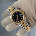 2023 Rolex Datejust 41 Black Diamond Dial 126333 / Two Tone Yellow Gold / Mint Condition / Box & Papers - Just Watch It Pty Ltd