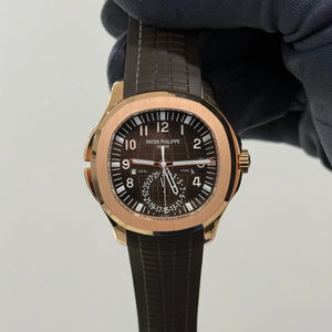 2025 Patek Philippe 5164R Aquanaut Travel Time / Rose Gold on Rubber Strap / Brand New & Unworn / Box & Papers Just Watch It