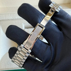 2021 Rolex Day Date 40 Blue Motif Dial / 228206 / 40mm / Platinum President Band / Like New / Box & Papers Just Watch It