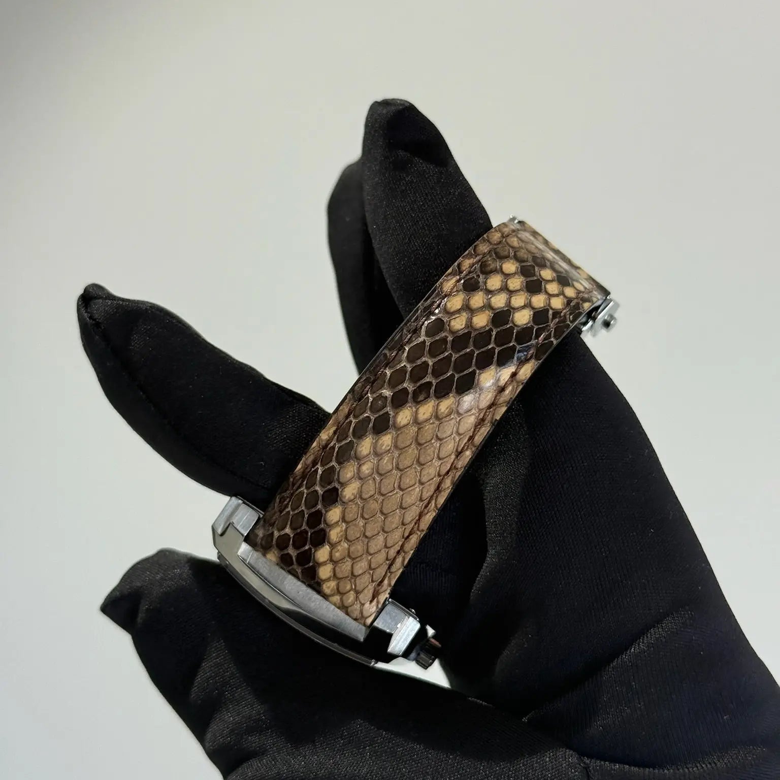 Tag Heuer Monaco Brown Diamond Dial WAW1315 / Snake Skin Leather Band / Steel / Quartz  / Watch Only Just Watch It