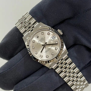 2025 Rolex Datejust 31 Silver Diamond Dial / 278274 / Steel / Jubilee Band / Brand New & Unworn / Box & Papers Just Watch It