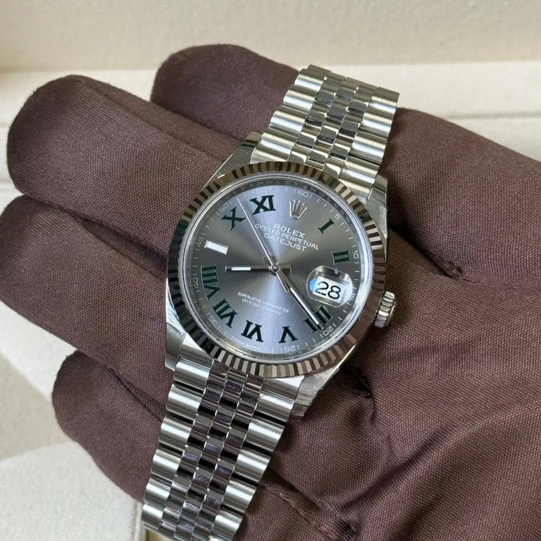 2024 Rolex Datejust 36 Wimbledon Dial / 126234 / Steel / Like New / Box & Papers Just Watch It