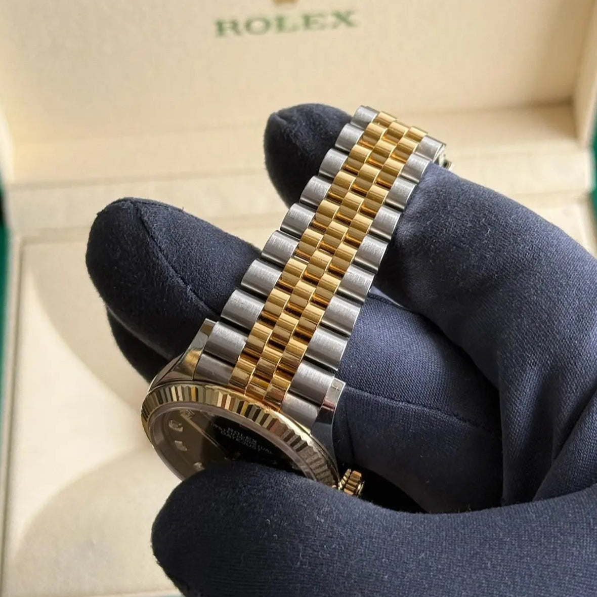 2022 Rolex Datejust 36 Black Diamond Dial / 126233 / Two Tone Yellow Gold / Jubilee Band / Mint Condition - Just Watch It