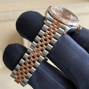 2022 Rolex Datejust 31 Pink Diamond Dial / 278271 / Two Tone Rose Gold & Steel / 31mm / Mint Condition