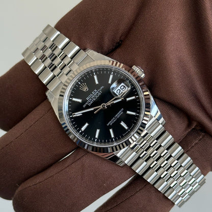 2025 Datejust 36 Black Dial / 126234 / Steel / Jubilee Band / Brand New & Unworn Just Watch It