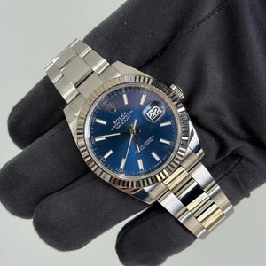 2021 Datejust 41 Blue Dial / 126334 / Steel / Oyster Band / Like New / Box & Papers Just Watch It