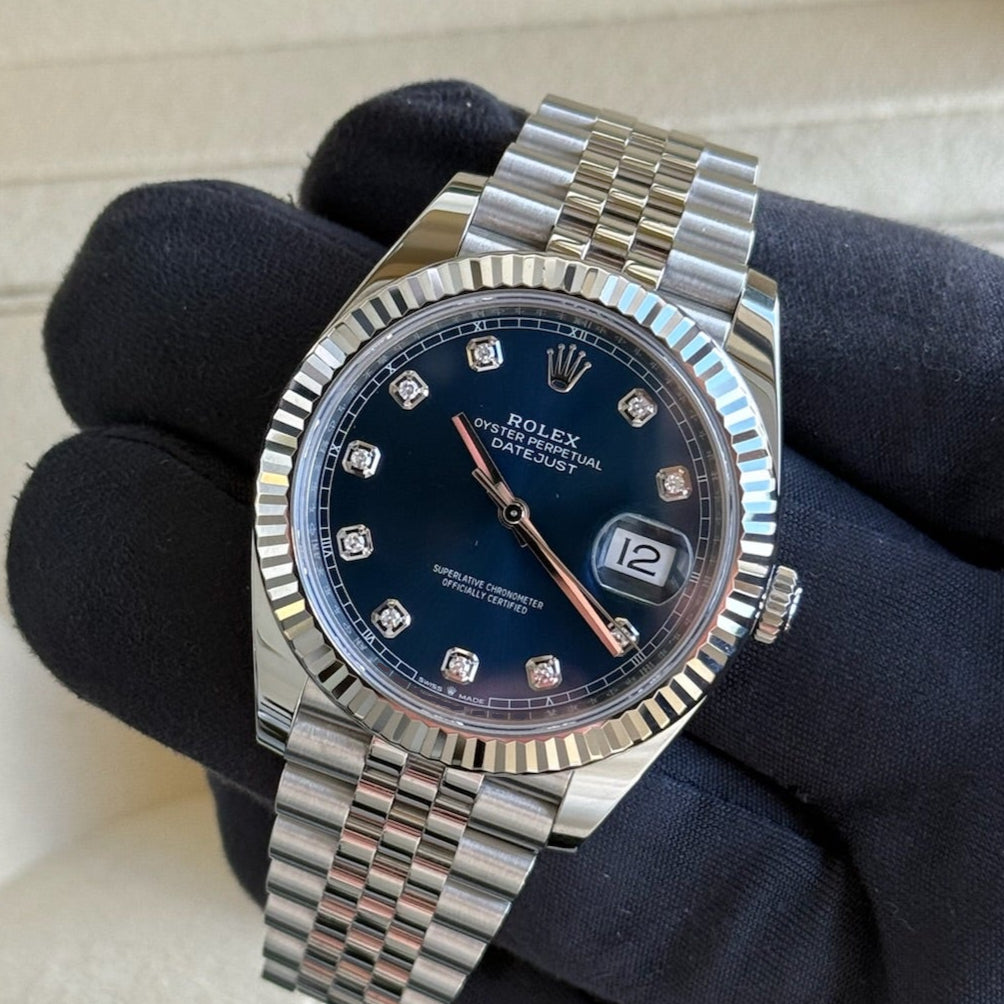 2024 Rolex Datejust 41 Blue Diamond Dial / 126334 / 41mm / Jubilee Band / Like New Just Watch It