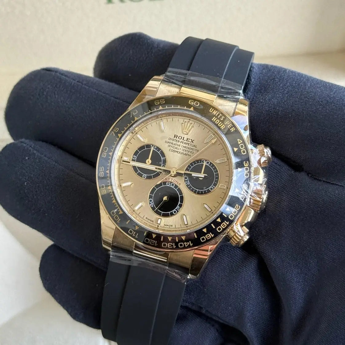 2025 Rolex Daytona Cosmograph ‘Pikachu’ Champagne Dial / 126518LN / Yellow Gold & Oysterflex / Brand New & Unworn / Box & Papers Just Watch It
