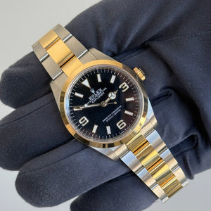 2023 Rolex Explorer Black Dial / 124273 / Two Tone Yellow Gold / 36mm / Mint Condition