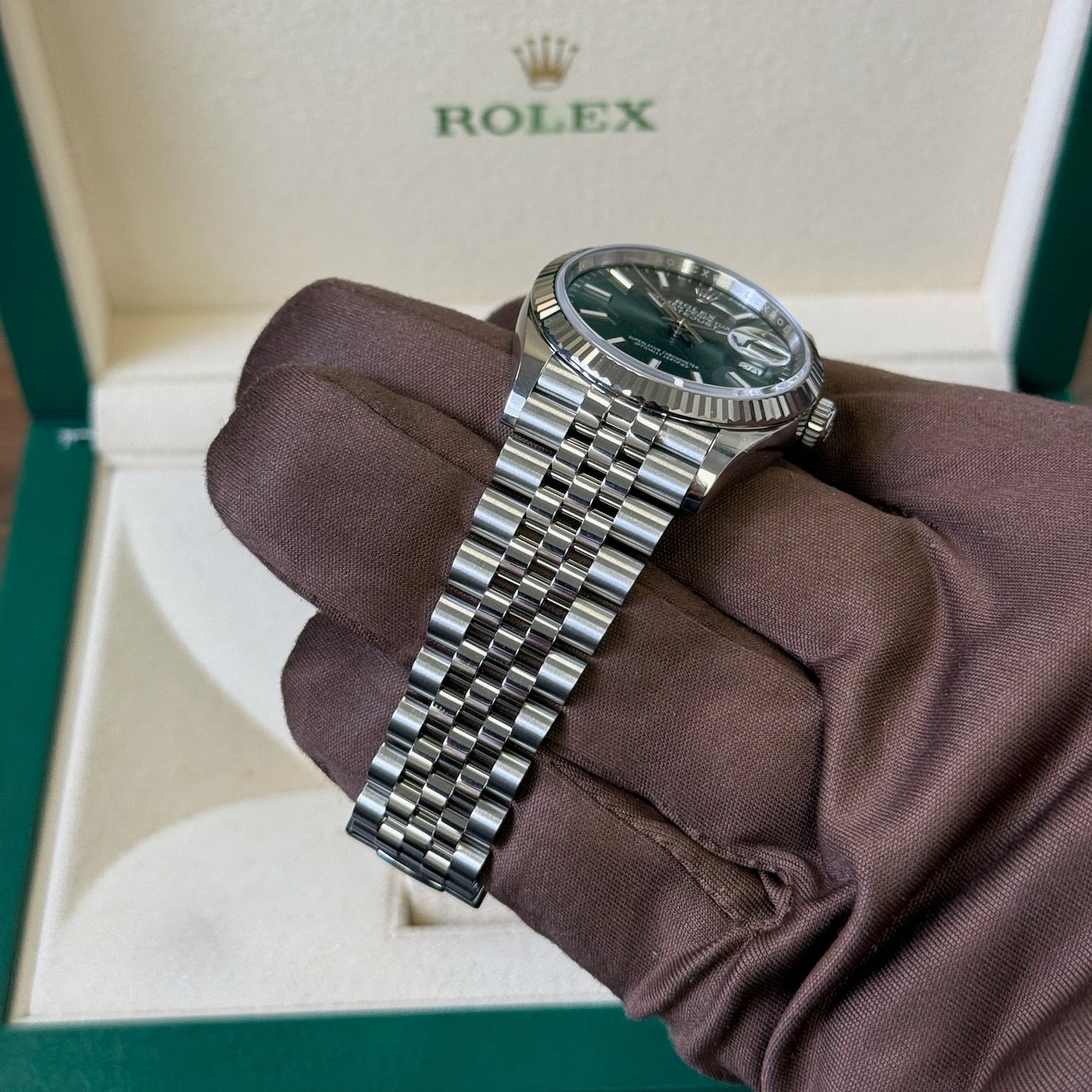 2025 Rolex Datejust 36 Mint Green / 126234 / Steel / Brand New & Unworn / Box & Papers Just Watch It