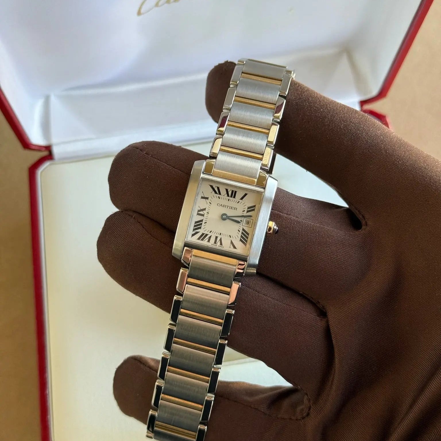 2003 Cartier Tank Française Medium Yellow Gold 2465 / 18kt Yellow / W51012Q4 / Mint Condition / Quartz / Box & Papers Just Watch It