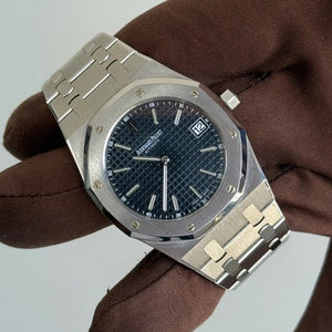 2002 Audemars Piguet Royal Oak Jumbo Black Dial / 15202ST / Steel / Mint Condition
