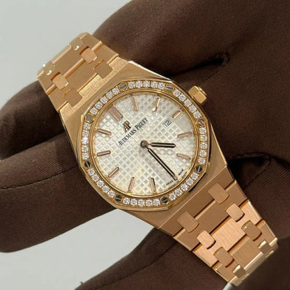 2017 Audemars Piguet Royal Oak Self-winding Rose Gold Diamond Bezel / 15551OR / 37mm / Rose Gold / Like New