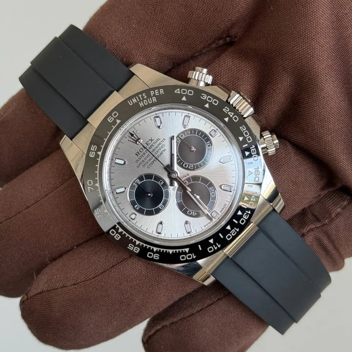 2022 Rolex Daytona Cosmograph ‘Ghost’ Grey Dial / 116519LN / White Gold on Oysterflex / Like New / Protection Stickers / Box & Papers Just Watch It