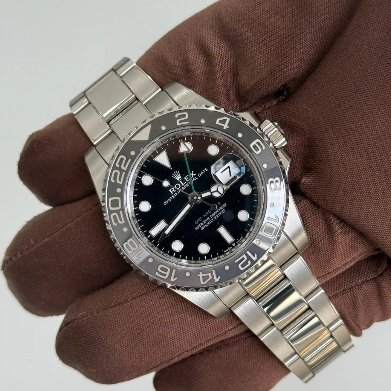 2024 Rolex GMT Master II 'Bruce Wayne' / 126710GRNR / Oyster Bracelet / RX8 Stickers / Like New