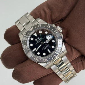 2024 Rolex GMT Master II 'Bruce Wayne' / 126710GRNR / Oyster Bracelet / RX8 Stickers / Like New