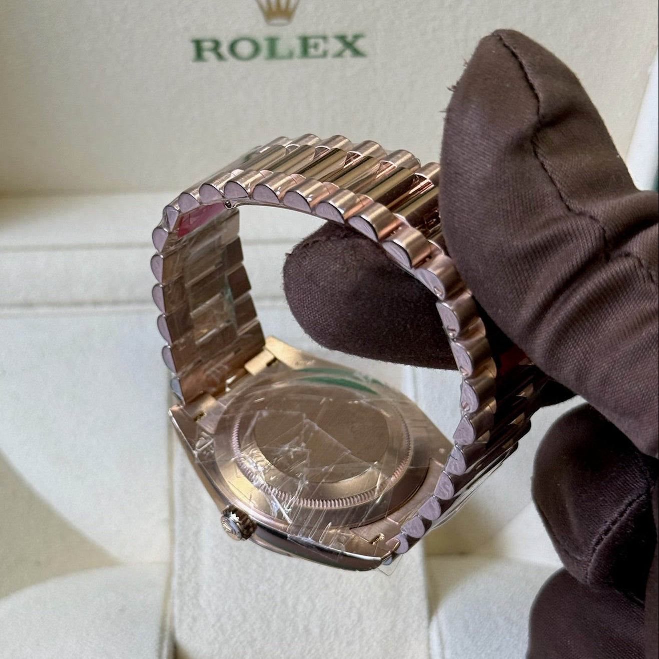 2025 Rolex Day Date 40 Ombre ‘Smoke’ Dial / 228234 / Rose Gold / Brand New & Unworn / Box & Papers Just Watch It