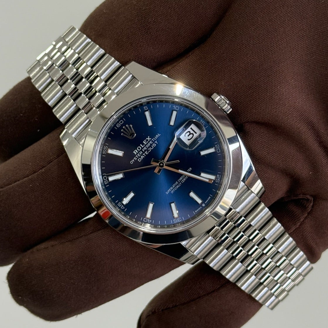 2023 Rolex Datejust 41 Blue Dial / 126300 / Steel / Jubilee Band / Mint Condition - Just Watch It
