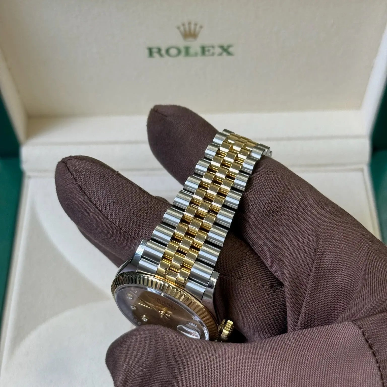 2022 Rolex Datejust 36 Champagne Diamond Dial / 126233 / Two Tone Yellow Gold & Steel / Like New / Box & Papers Just Watch It