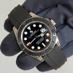2023 Yacht-Master 42 Black Dial / 226659 / 18ct White Gold Oysterflex / 42mm / Mint Condition Just Watch It