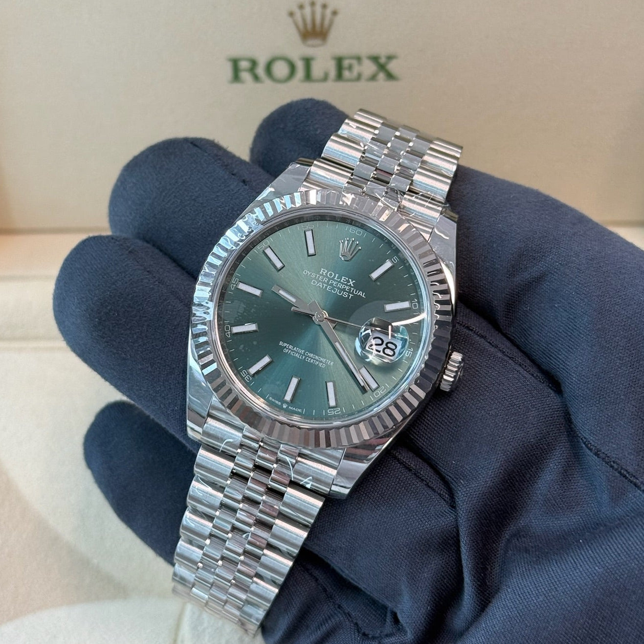 2025 Rolex Datejust 41 Mint Green / Steel / Brand New & Unworn / Box & Papers Just Watch It