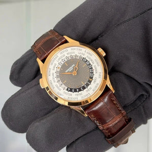 2021 Patek Philippe World Time Complications Grey Dial / 5230R-012 / Rose Gold on Crocodile Skin Strap / 38.5mm / Mint Condition / Box & Papers - Just Watch It