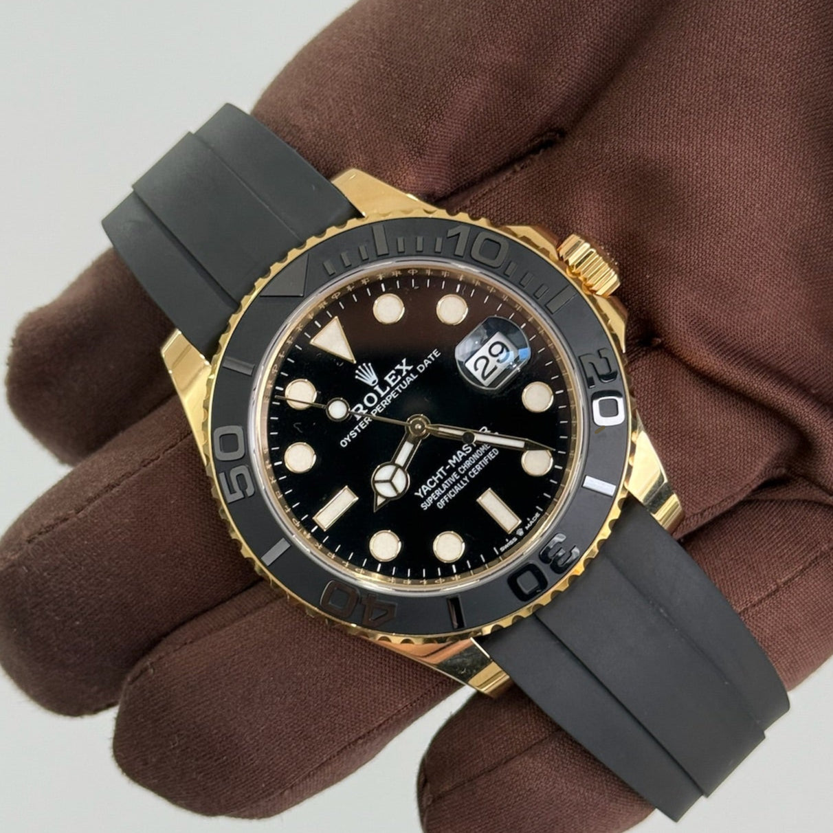 2024 Rolex Yacht Master 42 Black Dial / 226658 / Yellow Gold on Oysterflex / Mint Conditio Just Watch It