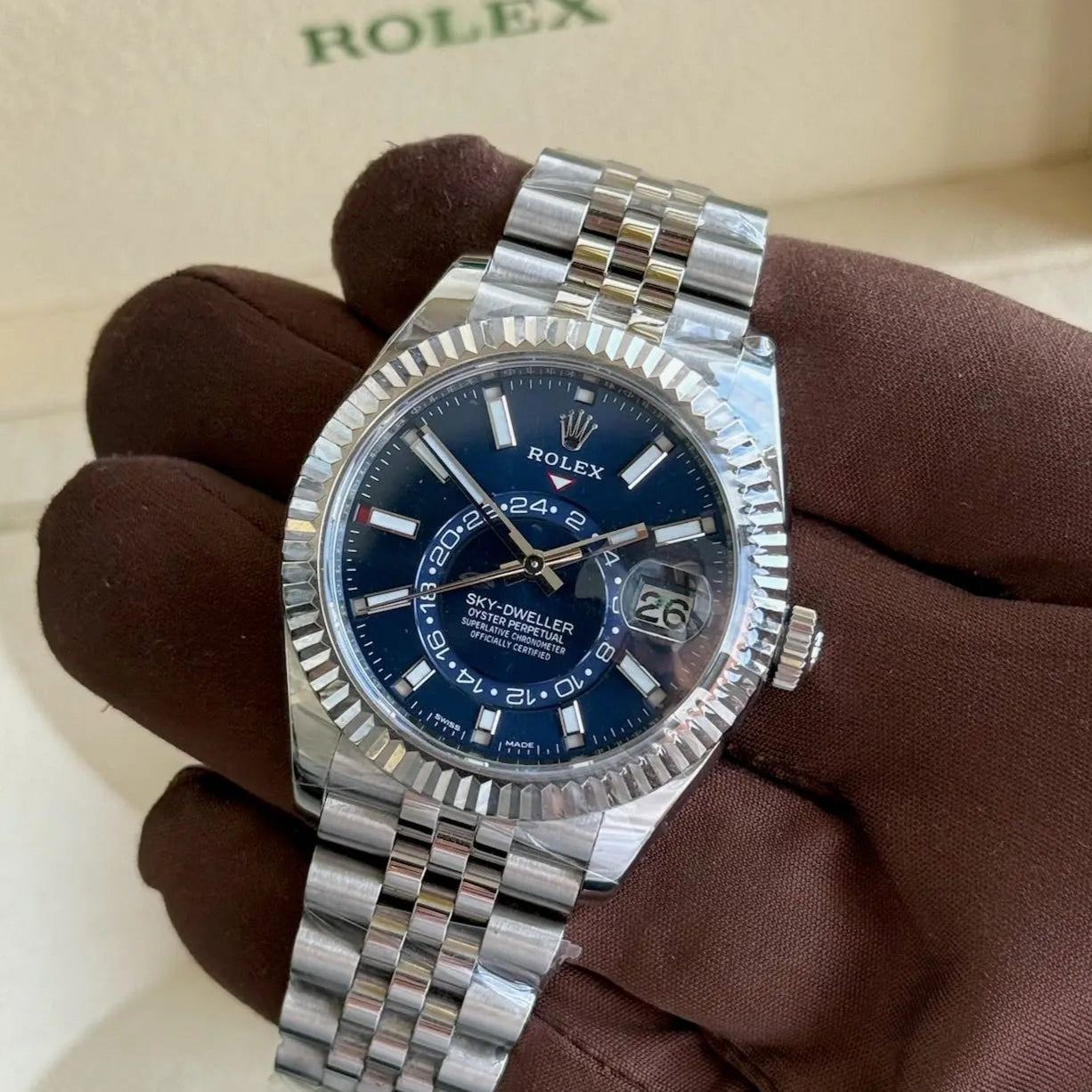 2023 Rolex Skydweller 42 Blue Dial / 326934 / Jubilee Band / Like New - Just Watch It
