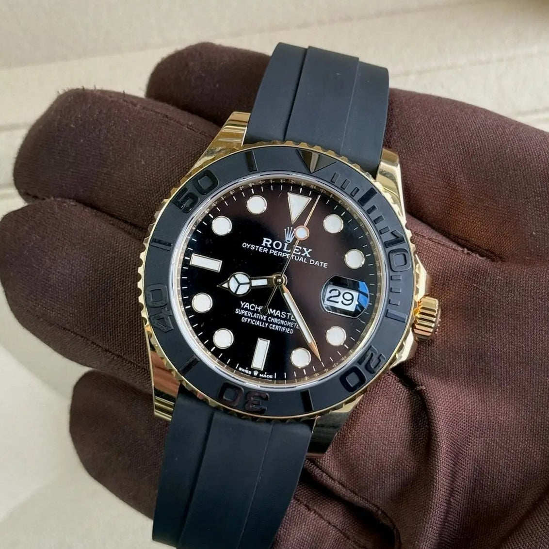 2024 Rolex Yacht Master 42 Black Dial / 226658 / Yellow Gold on Oysterflex / Mint Conditio Just Watch It