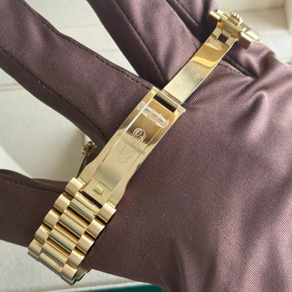 2023 Rolex Day Date 40 'Money Green' Dial / 228238 / Yellow Gold / Presidential Band / Like New - Just Watch It