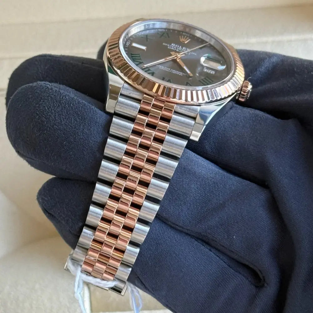2023 Rolex Datejust 41 Wimbledon Dial / Two Tone Rose Gold / Jubilee Band / Like New / Box & Papers Just Watch It