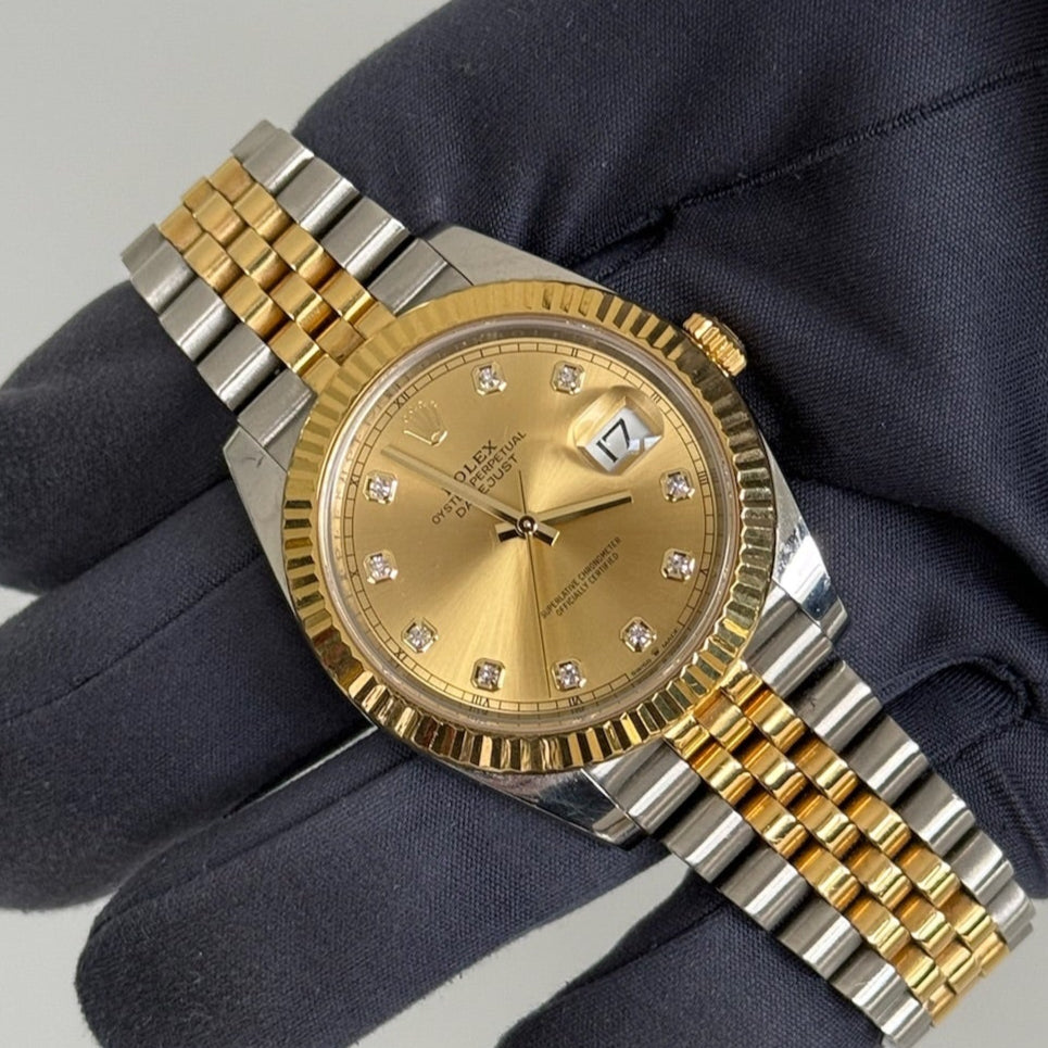 2022 Datejust 41 Champagne Diamond Dial / 126333 / Two Tone Yellow Gold / Jubilee Band Just Watch It