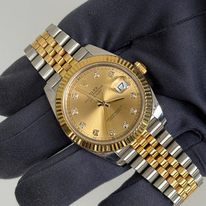 2022 Datejust 41 Champagne Diamond Dial / 126333 / Two Tone Yellow Gold / Jubilee Band Just Watch It