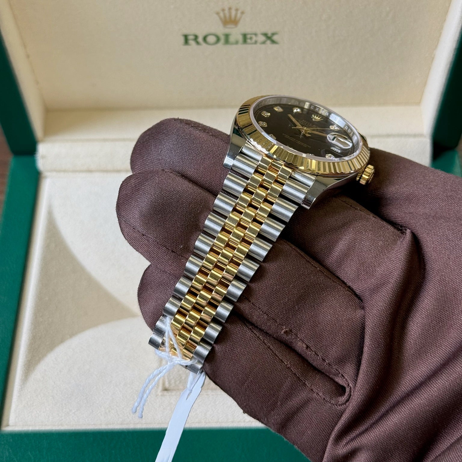 2025 Rolex Datejust 41 Black Diamond Dial / 126333 / Two Tone Yellow Gold & Steel / Brand New & Unworn / Box & Papers Just Watch It
