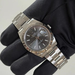 2020 Rolex Datejust 41 Rhodium Dial / 126334 / Fluted Oyster / 41mm / Box & Papers Just Watch It