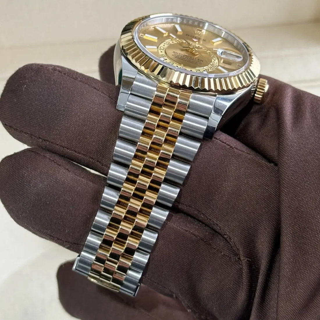 2023 Rolex Sky-Dweller Champagne Dial / 326933 / Two Tone Yellow Gold / Mint Condition / Box & Papers Just Watch It