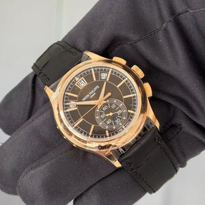 2023 Patek Philippe Annual Calendar Chronograph Brown Dial / 5905R-001 / Rose Gold with Leather Strap / Like New - Just Watch It