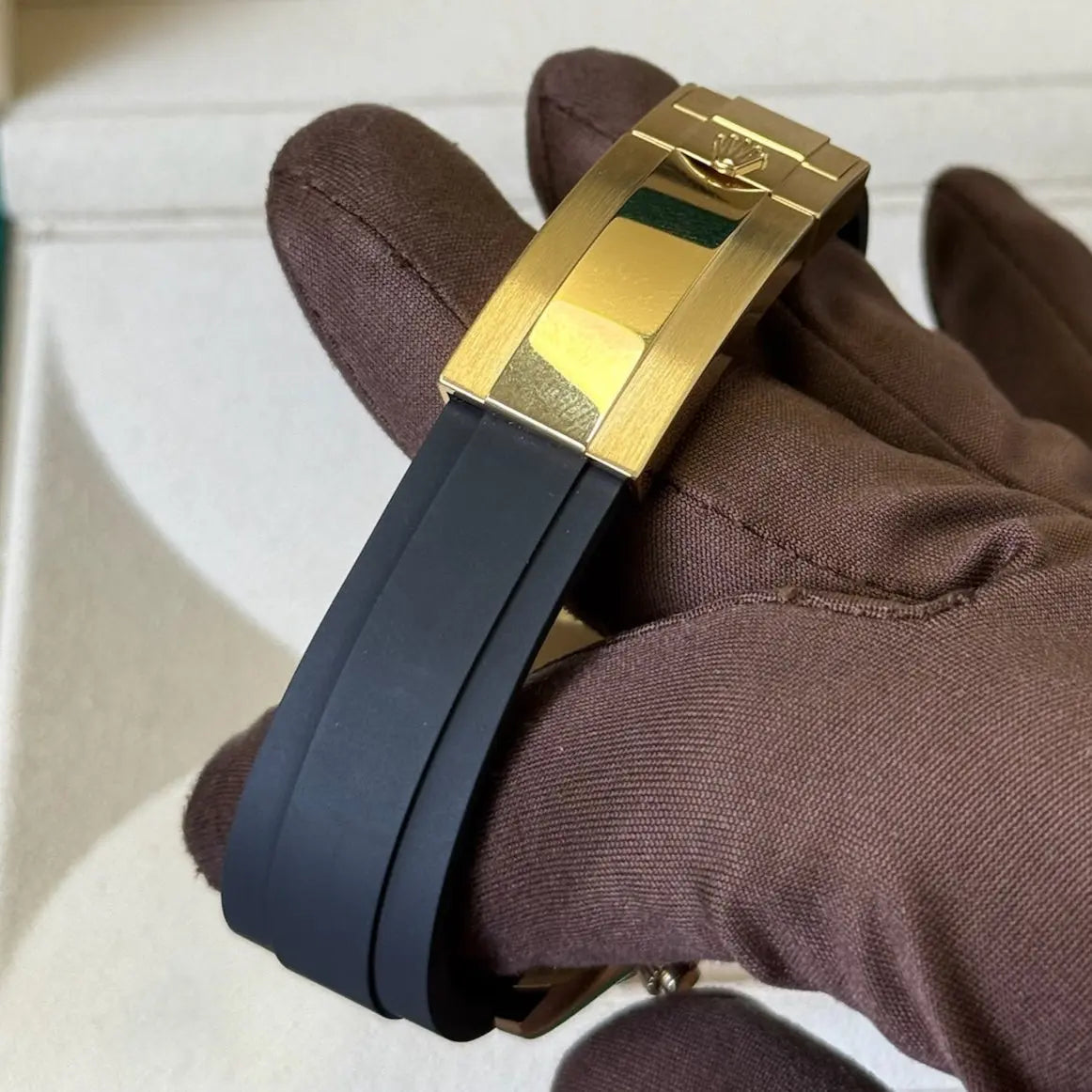 2025 Rolex Daytona Cosmograph Meteorite Dial 126518LN / Yellow Gold on Rubber Strap / Brand New & Unworn / Box & Papers Just Watch It