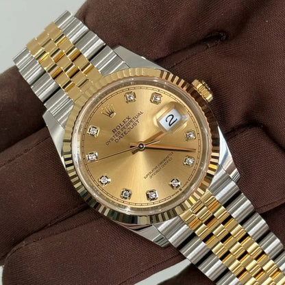 2025 Rolex Datejust 36 Champagne Dial / 126233 / Two Tone Yellow Gold / Jubilee Band / Brand New & Unworn