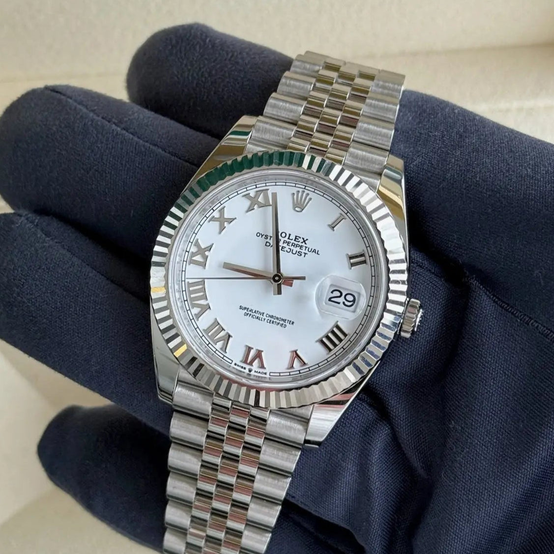 2024 Datejust 41 White Roman Dial / 126334 / Jubilee Bracelet / 41mm / Like New Just Watch It