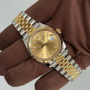 2025 Rolex Datejust 36 Champagne Dial / 126233 / Two Tone Yellow Gold / Brand New & Unworn / Box & Papers Just Watch It