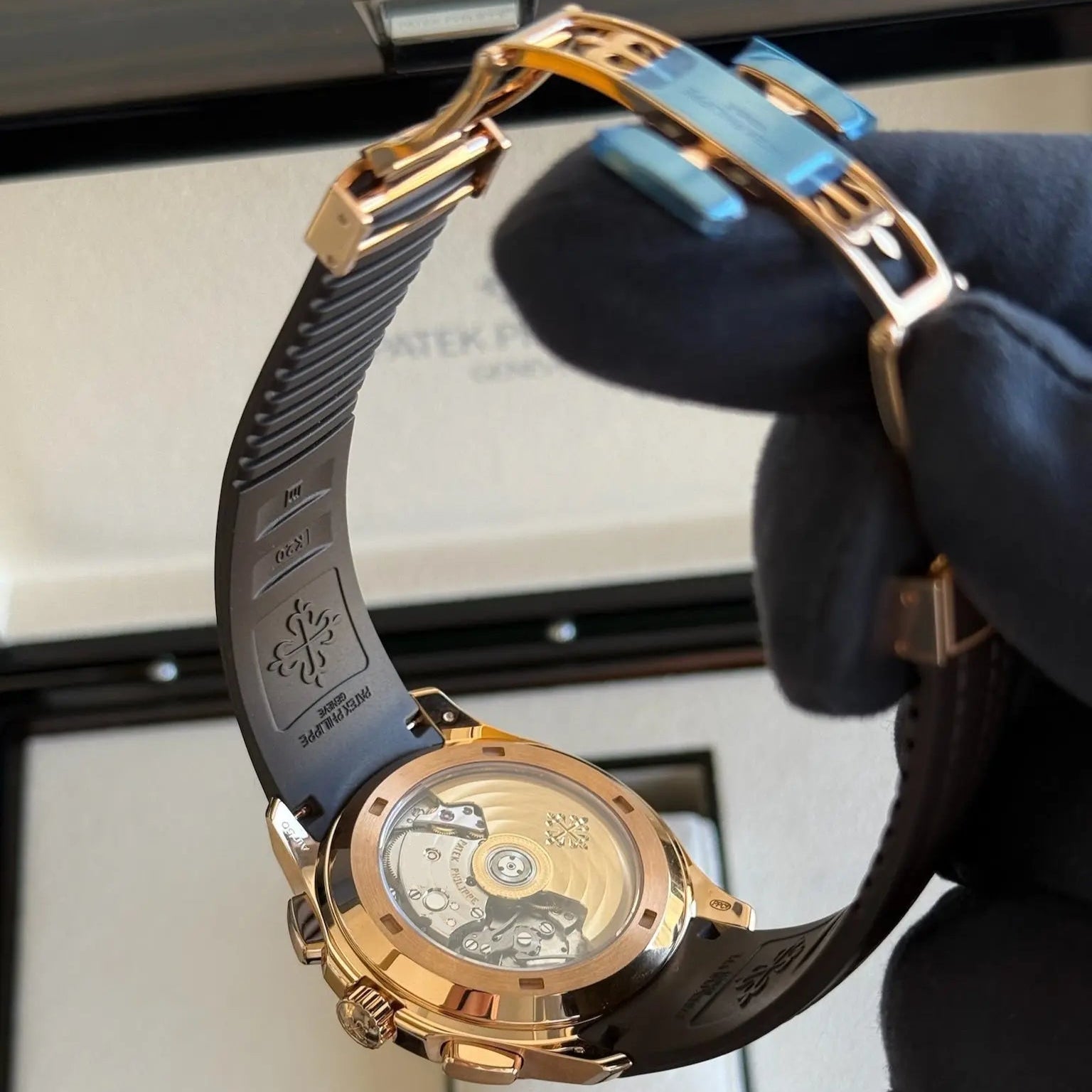 2024 Patek Philippe Aquanaut 5968R-001 / Rose Gold on Brown Rubber strap / 42mm / Like New - Just Watch It