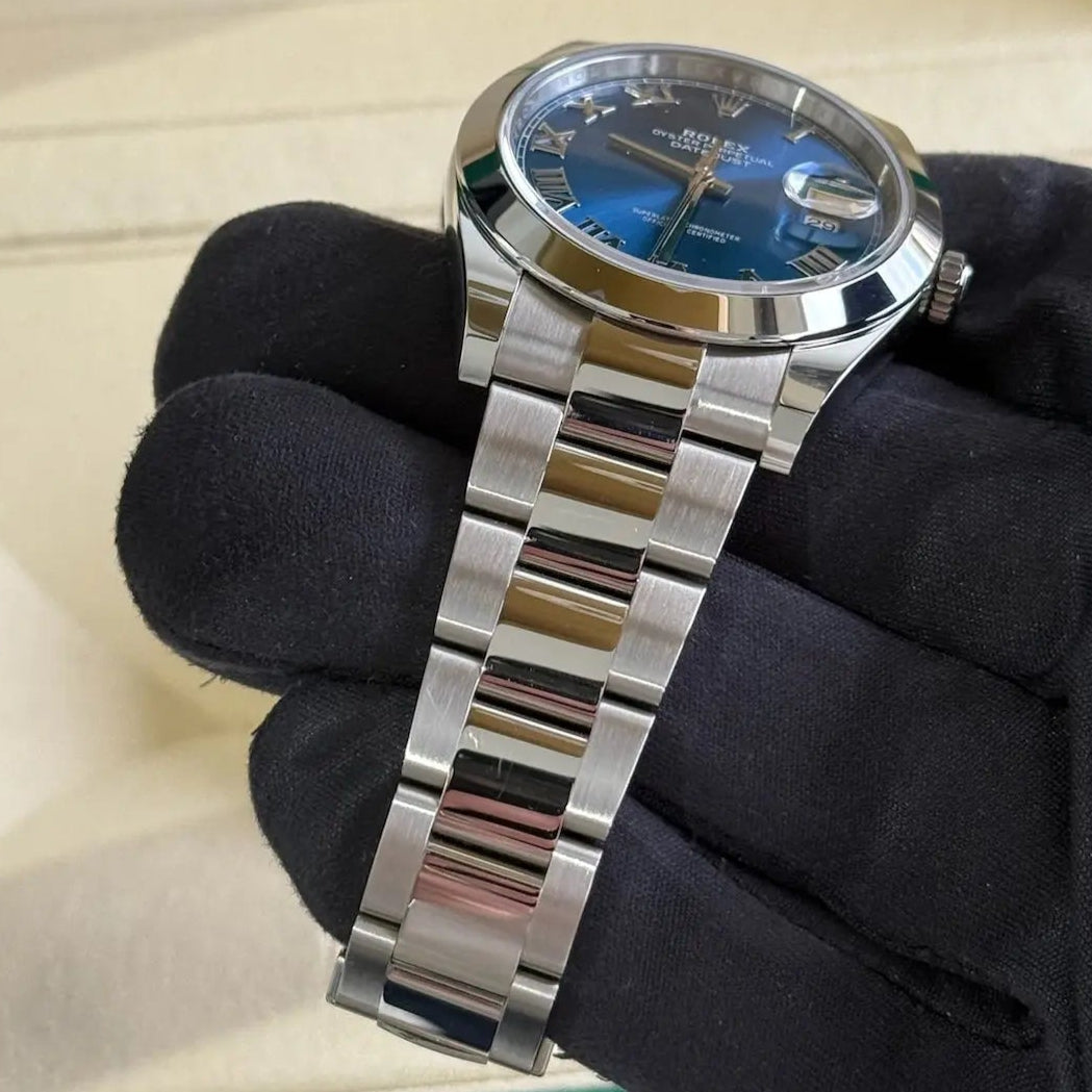 2025 Rolex Datejust 41 Blue Roman Dial / 126300 / 41mm / Oyster Bracelet / Like New / Box & Papers Just Watch It