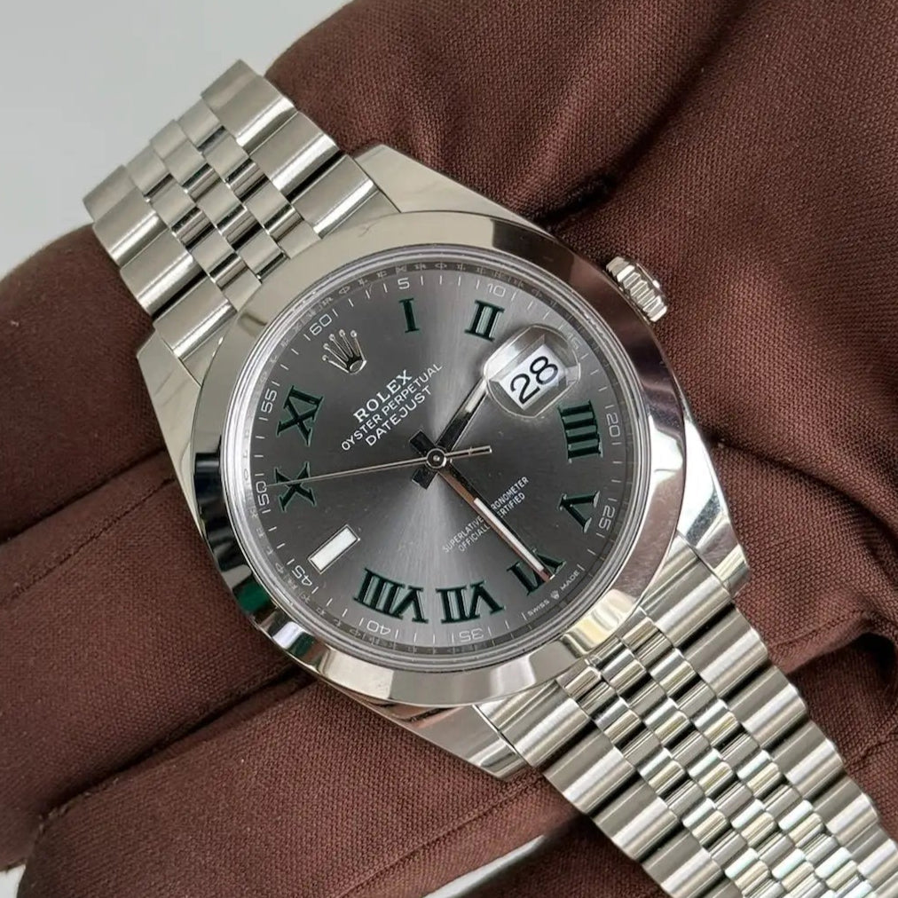 2025 Rolex Datejust 41 Wimbledon Dial 126300 / Smooth Bezel / Jubilee Band / Brand New & Unworn