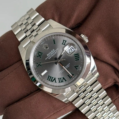 2025 Rolex Datejust 41 Wimbledon Dial 126300 / Smooth Bezel / Jubilee Band / Brand New & Unworn