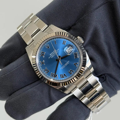 2025 Rolex Datejust 41 Blue Azzurro Dial / 126334 / Steel / Fully Stickered / Brand New & Unworn / Box & Papers Just Watch It